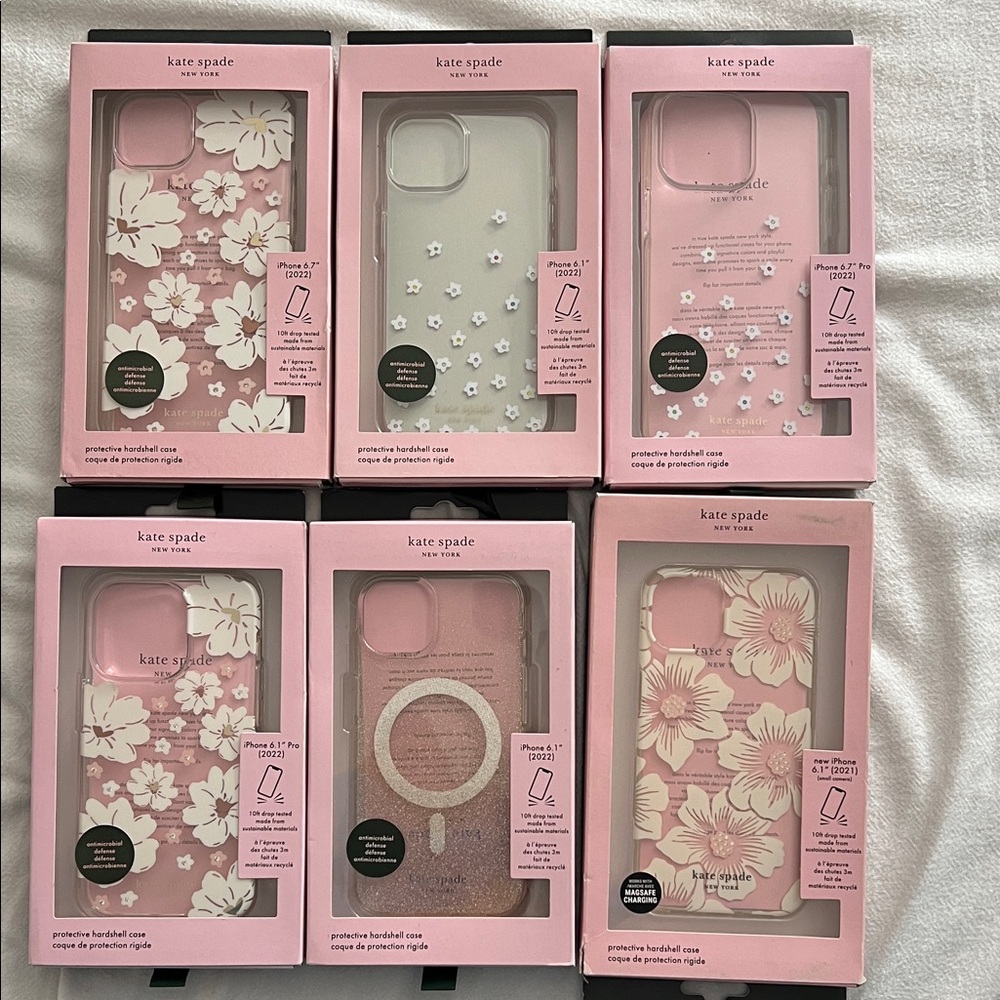 Kate Spade iPhone Cases- Pink and White PRICE IS FOR ALL